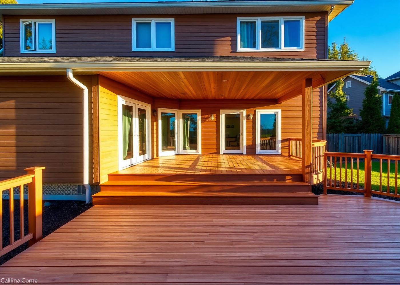 Deck de madera terminado